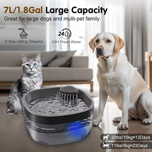 Extra Large 1.8gal 7L Eco-Friendly Charge Multi Pet Dog <b>Water</b> Bowl <b>Dispenser</b> Safe Pump Smart <b>Automatic</b> Dog <b>Water</b> Fountain Filter - Product Image 6