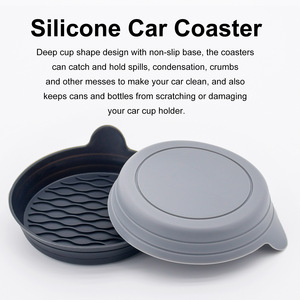Tapis antidérapant en silicone C2026 personnalisé pour porte-gobelet de voiture, insert imperméable pour bouteille d'eau, vente en gros, pas cher - Product Image 3