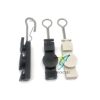Klem penahan kabel plastik untuk tiang FTTH, untuk kabel serat optik
