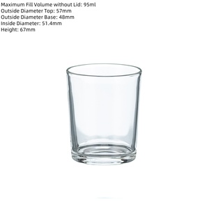 Classico ขวดโหลแก้วใสขนาด95มล. 315มล. 550มล. ภาชนะใสสำหรับทำเทียนขวดโหลแก้วคุณภาพ - Product Image 1