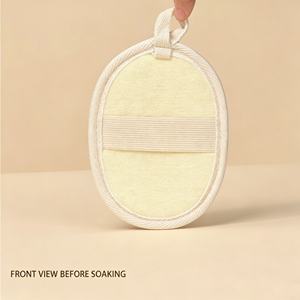Éponge de loofah naturelle, étiquette privée, ovale, exfoliante, pour la douche, tampon de bain, gommage, réutilisable, pour le démaquillage - Product Image 5