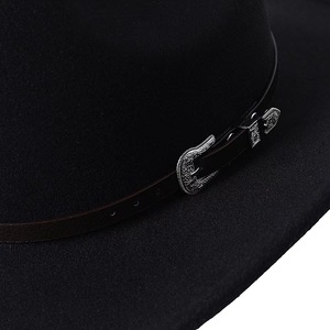 Nuevo Sombrero Vaquero <span class=keywords><strong>de</strong></span> Fieltro <span class=keywords><strong>de</strong></span> <span class=keywords><strong>Lana</strong></span> <span class=keywords><strong>de</strong></span> Lujo al por Mayor con Logotipo Personalizado <span class=keywords><strong>para</strong></span> Hombres Adultos, Ideal <span class=keywords><strong>para</strong></span> Fiestas y Decoración - Product Image 2