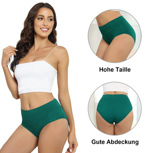 FF4428 <span class=keywords><strong>5</strong></span> Pack da donna mutandine in cotone a vita alta mutandine mutandine slip Plus Size morbido cotone elastico biancheria intima - Product Image 2