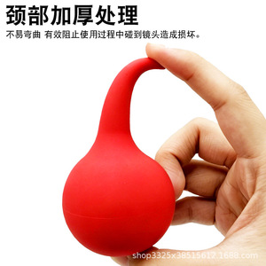 Soplador de aire para limpieza de lentes de cámara, plumero de PVC rojo y azul para computadoras y electrónicos - Product Image 5
