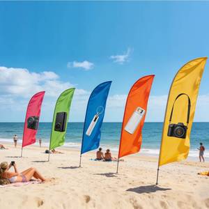 Outdoor Custom Beach Feather Teardrop Flags with Factory Banner Stand Promotional Event Advertising Exhibitions Marketing Show