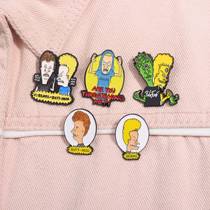 Estilo antiguo y moderno divertidas películas de dibujos animados Beavis Butt Head esmalte pines broche de Metal insignia joyerí<span class=keywords><strong>a</strong></span> de moda para mochila - Product Image 2