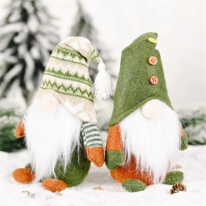 Gnomo Verde Lavorato a Maglia, Bambola Senza Volto, Decorazione Natalizia, Ornamento Familiare di <span class=keywords><strong>Babbo</strong></span> Natale, <span class=keywords><strong>Regalo</strong></span> a Sorpresa, Giocattolo Figurina - Product Image 5