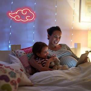 Enseigne néon LED Anime Nuage Rouge, intensité réglable, USB, décoration murale pour la maison, le centre commercial, la chambre, la salle de jeux, la mancave, les fêtes, 12x7 pouces - Product Image 5