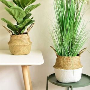 Thêm lớn XL cỏ biển giỏ xách tay quần áo cản trở 3 tầng đay dệt tường 2 phần giặt Túi tủ quần áo không gian lưu trữ - Product Image 1