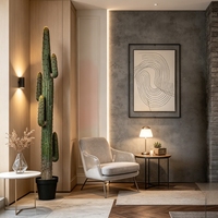 Grand cactus artificiel super réaliste de 225 cm, plante ornementale pour aménagement intérieur, faux cactus du désert en pot