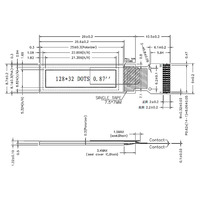 Venta de Fábrica, Módulo de Pantalla OLED de 0.87 Pulgadas, 128*32, 128x32, con Interfaz SPI I2C SSD1316 para Dispositivos Electrónicos Vestibles