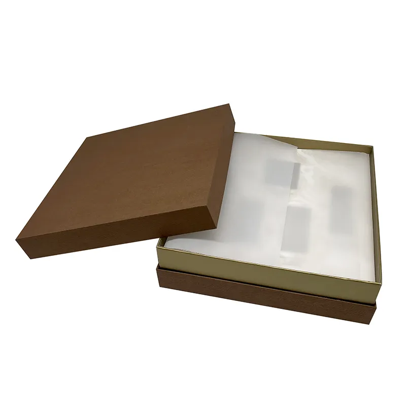 Customized cardboard top and base beauty product cosmetic box with flocking eva foam insert