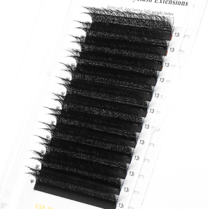 Mi giả nối mi hình chữ W, mi giả W3D nhiều lớp, dệt từng sợi, màu đen mờ, kiểu Clover, hai lớp 3D, mi W - Product Image 4