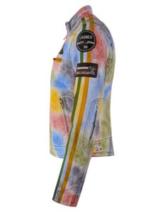 Chaqueta de Mujer Personalizada 100% Cuero Nappa Encerado Multicolor, Acabado Encerado Vintage, Cierre YKK, Marca Personalizada, Etiqueta Privada - Product Image 3