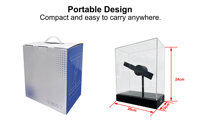 Héliogramme 3D ventilateur holographique de bureau petit projecteur d'hologramme 3D intérieur avec batterie intégrée pour les cadeaux