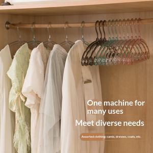 Percha de Lujo Ligero Transparente Antideslizante con Forma de Hombro, Antiesponjamiento, Engrosada y Ancha, Diseño Sin Rastro <span class=keywords><strong>para</strong></span> el Hogar - Product Image 4