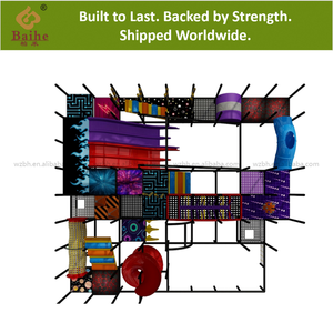مركز لعب للأطفال بمغامرة كبيرة من BAIHE ، ملعب داخلي ، قطار ، مكعبات بناء ، معدات لعب ناعمة - Product Image 4