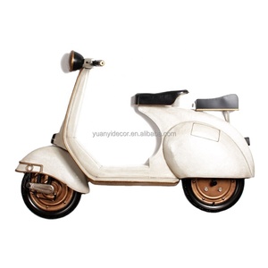 Vente en gros usine : Grande décoration murale en fer forgé, design créatif personnalisé, moto blanche, art déco pour <span class=keywords><strong>garage</strong></span>, écologique - Product Image 2