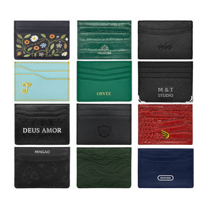 Portefeuille porte-<span class=keywords><strong>carte</strong></span> de crédit en cuir de blocage RFID Premium pour hommes cadeau d'affaires Logo personnalisé peau de vache véritable mince - Product Image 3