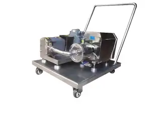 Transfer Pump SS304 High Viscosity Rotor Lobe Pump Chocolate Ketchup Pastes Transfer Pump With Trolley