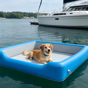 Coussin flottant <span class=keywords><strong>pour</strong></span> animaux de compagnie, hermétique et résistant à l'eau salée, gonflage rapide, <span class=keywords><strong>pour</strong></span> sorties estivales à la plage ou en yacht - Product Image 1