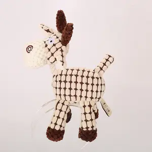 Produsen Grosir Produk Hewan Peliharaan Mainan Anjing Keledai Bentuk Mainan Anjing Mewah dengan Tali