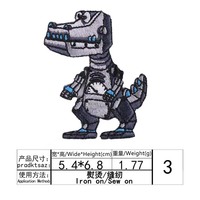 Giysi Süsleme Aksesuarları İşlemeli Ütüyle Yapışan Aplikler Erkek Çocuklar İçin Sevimli Karikatür Robotlar Balık Dinozorlar Şapka Yamaları
