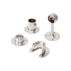 Soporte de Tubo Redondo de Acero Inoxidable para Ropa, con Orificio para Perno de 18 mm, Superficie Pulida, Accesorio para Muebles - Product Image 1