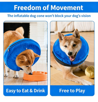 Collier gonflable personnalisé de haute qualité pour animaux de compagnie, alternative souple au collier conique pour chien après chirurgie, pour chiens de petite, moyenne et grande taille