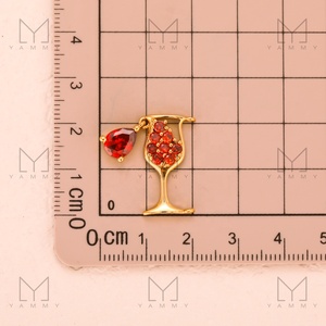 Pequeño Colgante de Taza de Café Chapado en Oro de 18K, Mini Taza de Café para el Desayuno, Colgante de Cafeína - Product Image 6