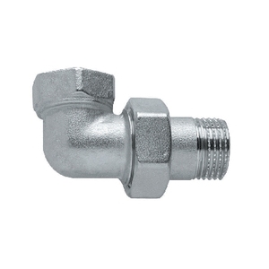 Set di 3 Raccordi Curvi Placcati in Nichel da 1 Pollice, Componenti Cromati per Sistemi HVAC - Product Image 1
