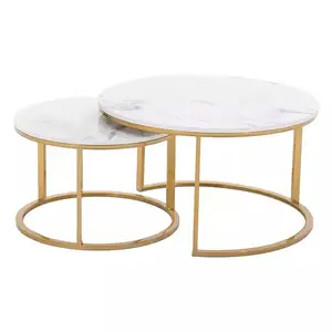 나무 커피 테이블 둥지 3 테이블 세트 중첩 테이블 골드 금속 측면 유리 대리석 돌 현대 라운드 중첩 구부러진 블랙