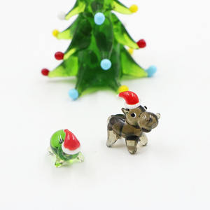 ชุดเครื่องประดับคริสต์มาสแก้วทำมือลายมูราโน่ขนาดเล็กหลากหลายแบบ สำหรับตกแต่งวันหยุดคริสต์มาส - Product Image 1