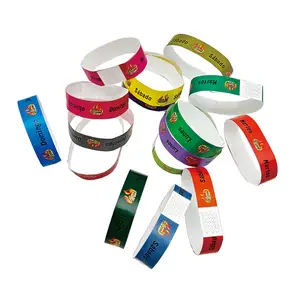 Wholesale 3/4 Inch Custom Cheap Tyvek Wrist Band Disposable Paper Wristbands For Events / Park / Party / Festival