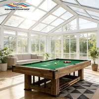 Table de billard 3-en-1 SQF Roma Series 8FT avec finition marbre, taille personnalisée, en MDF, multi-jeux pour la maison et le club