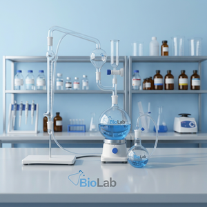 Ensemble de distillation Kjedahl Biolab avec flacon inférieur, appareil de distillation d'huiles essentielles de laboratoire OEM, 1000 ml, verre borosilicate 3.3 - Product Image 3