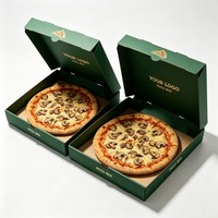 Caja Plegable de Cartón Corrugado para Comida para Llevar, de 10 Pulgadas, con Laminado Mate, Resistente a la Grasa, Apta para Alimentos, Marca Piaaz