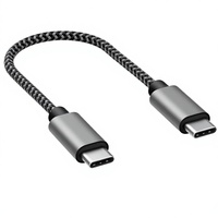 Câble de charge rapide USB-C DeleyCON 0,15 m 240 W PD3.1 en aluminium et nylon pour iPhone 17/16/15 Pro Max, pour A16/A17, pour iPad Pro