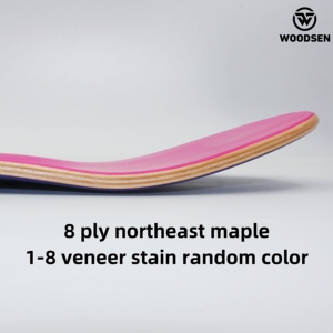 Planche à roulettes en érable WOODSEN, double rocker portable, concave profond, épaisseur 10 mm, <span class=keywords><strong>8</strong></span> plis, <span class=keywords><strong>8</strong></span>*31 pouces, taille personnalisée 7,75-<span class=keywords><strong>8</strong></span>,0 pouces - Product Image 3