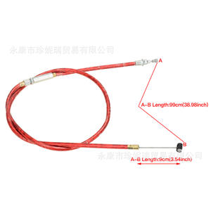 สายคลัตช์ Zhennerui 99 ซม. สำหรับรถเอทีวี มอเตอร์ไซค์วิบาก อะไหล่ทดแทน สีดำแดง แบบดึงตรง - Product Image 3