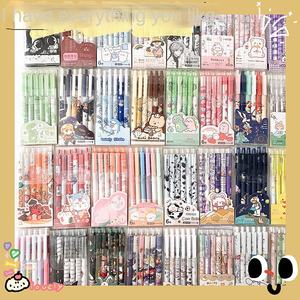 Bolígrafo de Gel de Plástico Creativo con Diseño de Dibujos Animados, 6 Unidades en Caja, Material Escolar, Presión de 0.5mm, Tinta Negra para Oficina, Venta al por Mayor - Product Image 1