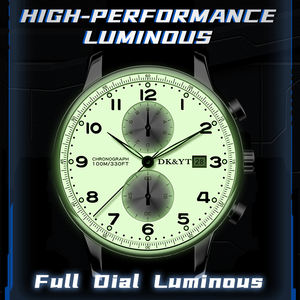 Reloj de Cuarzo para <span class=keywords><strong>Hombre</strong></span> DK&KT con Correa de Cuero, Esfera de Aleación, Luminoso, Visualización de 24 Horas, Resistente al Agua, Casual - Product Image 2