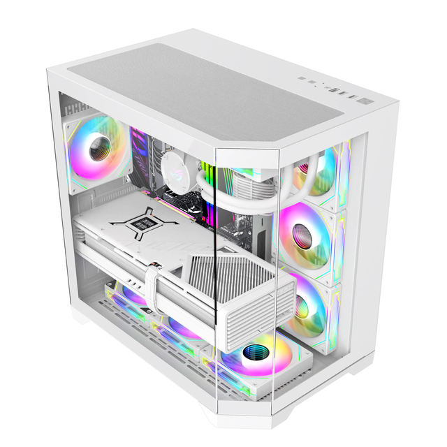 ATX Mid Tower for Gaming Internet Cafe Hosting Curved Sea View 360 Water Cooling Tempered Glass USB 3.0 PC Stock Availability