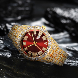 Relojes Mecánicos de Oro con Diamantes para Hombre, Relojes con Diamantes que Pasan la Prueba del Diamante, Reloj de Cuarzo Moissanite Hip Hop con Doble Movimiento - Product Image 2
