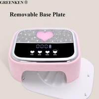 Nouveau 168W Rechargeable Sans Fil Lampe À Ongles Séchage Rapide Gel À Ongles Sèche Machine UV LED Coeur avec Diamant Lampe À Ongles