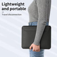 Kenke Sac de protection pour ordinateur portable en cuir PU ultra mince et anti-rayures pour Macbook 13 14 "Étui pour ordinateur portable simple et étanche