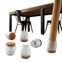 Protections de pieds de meubles en silicone, capuchons en feutre anti-rayures, antidérapants, réducteurs de bruit pour tables, chaises et sols en béton