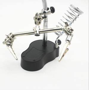 MG16126-A 3.5x12x मदद तीसरे हाथ क्लिप दबाना एलईडी आवर्धक कांच कहिया स्टैंड ताल वेल्डिंग Rework मरम्मत धारक - Product Image 3