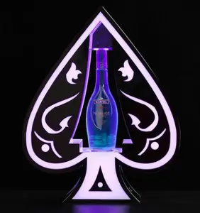 定制徽标LED香槟荣耀展示VIP酒瓶主持人AXEL用于夜总会酒廊酒吧派对