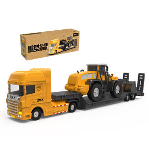 รถแทรกเตอร์บูลโดเซอร์แบบแบน ขนาด 22 ซม. ทำจากซิลิโคน TPE ของเด็ก ยี่ห้อ Onr ของเล่นจำลองรถบรรทุกสำหรับเด็กผู้ชาย - Product Image 2